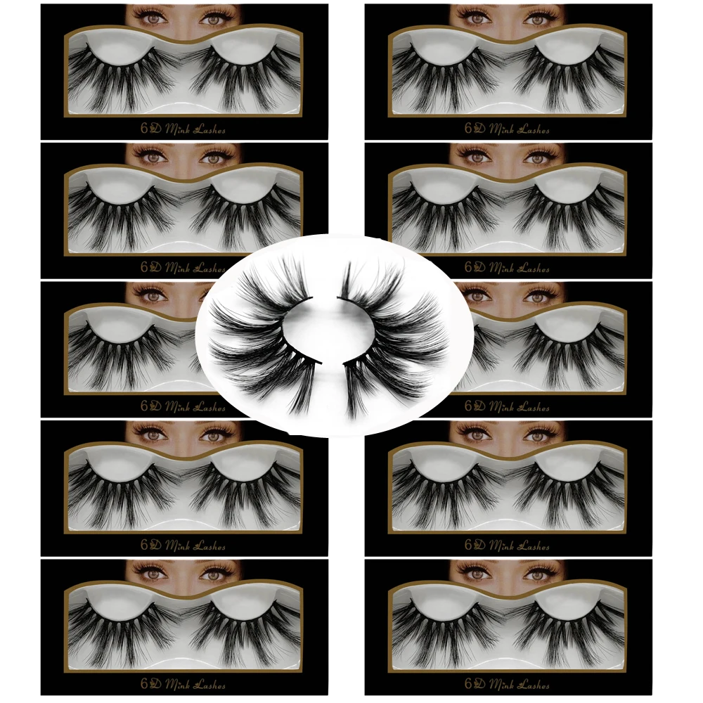 

10Pairs/lot 25mm 3D Mink Lashes Cruelty free Thick soft Natural 25mm Mink Lashes False Eyelashes Makeup Dramatic Long Lashes