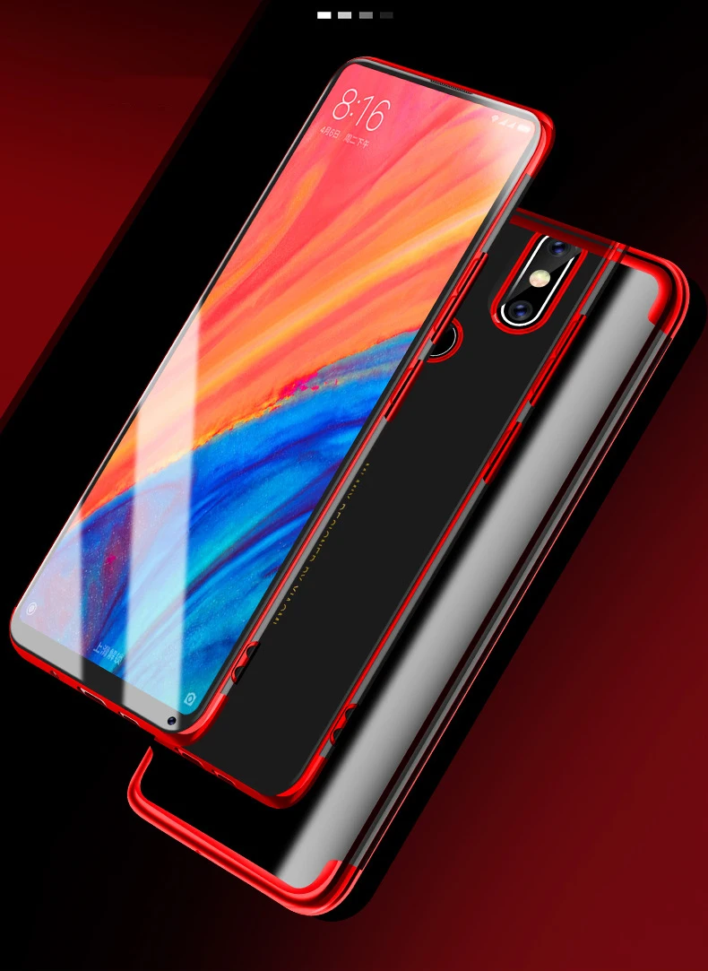 Силиконовый тонкий чехол с Покрытием s для Xiaomi mi Mix 2S 2 3 Max 2 3 Red mi Note 8 7 Pro 7 Чехол прозрачный мягкий чехол Funda чехол s