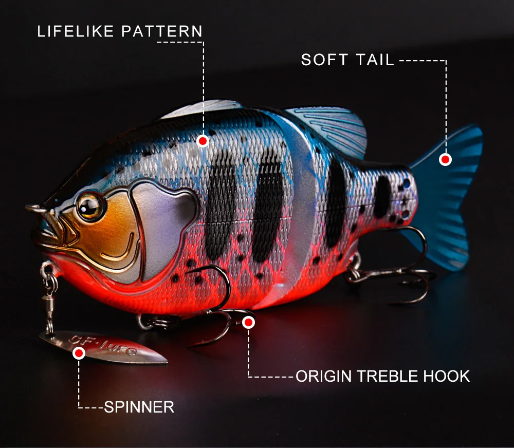 120 мм, 50 г, 140 мм, 70 г, Плавающие приманки для ловли окуня, Тилапия с спиннером