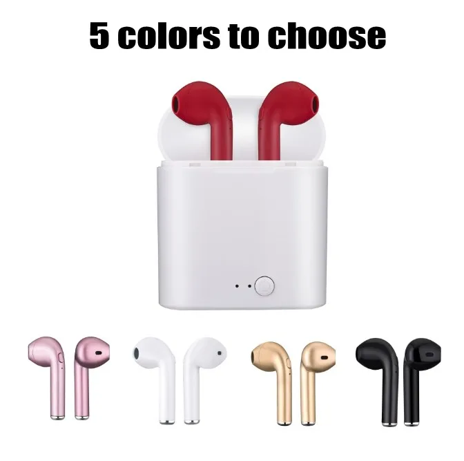 

I7 i7s TWS Wireless Headphone in-ear Bluetooth Earphone Earbuds Headset With Mic For Phone iPhone Android