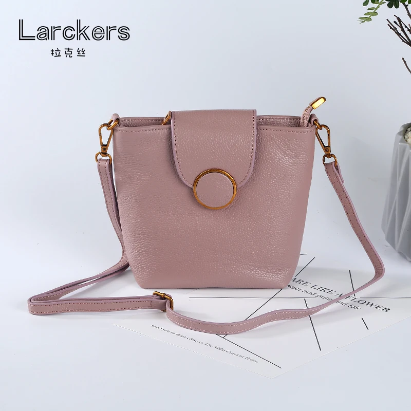 lichee pattern genuine leather shoulder bag round hasp fashion women small size crossbody flap ...