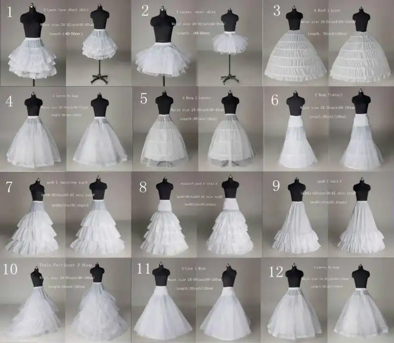 New Petticoat Underskirt Dress Underdress Hoop Skirt Rings Wedding Dress White - AliExpress