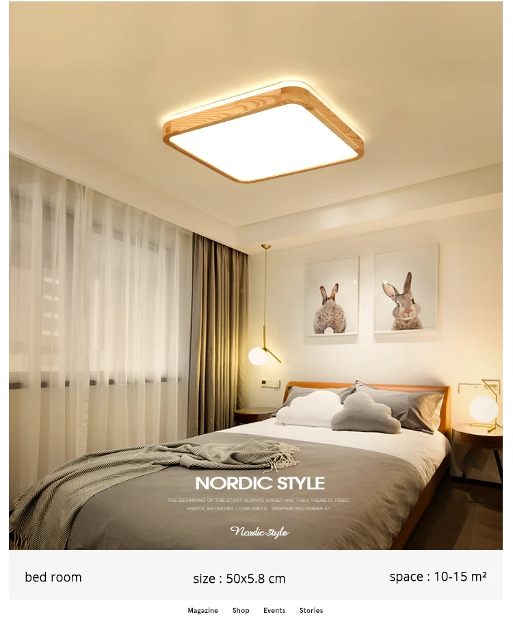 q (7)Ceiling Lights Wood