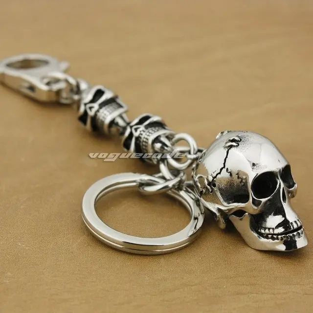 Buy Unique 316L Stainless Steel Skulls Mens Key Ring