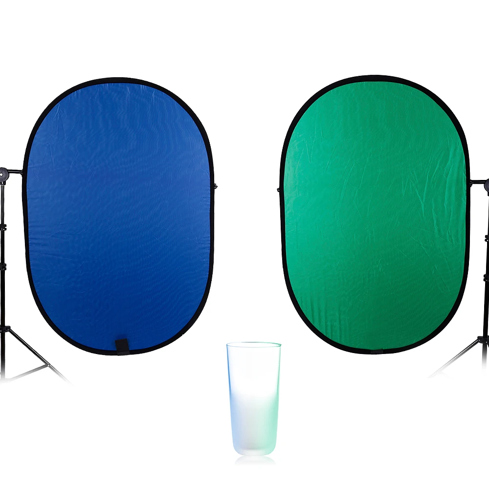 CY New 100x150cm Reflector Collapsible Nylon Blue&Green (2in1) Backdrop Background Panel for Photo & Video Studio Photography