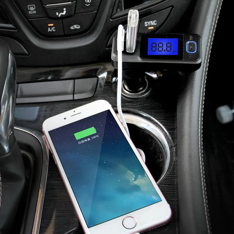Vanjew BT719U fm передатчик Bluetooth FM модулятор 2 usb порта зарядное устройство Handsfree Вызов