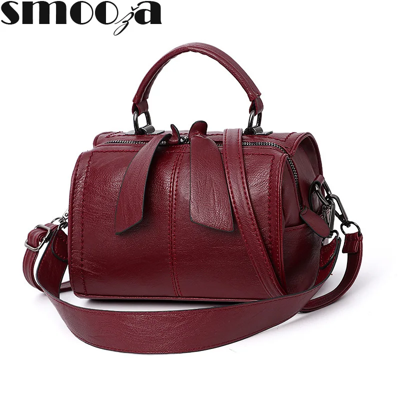

SMOOZA Fashion Elegant Handbag Women Shoulder Bag High Quality Crossbody Bags Designer PU Leather Ladies Hand Bags Tote
