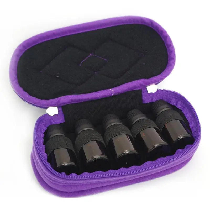 5 زجاجات من السفر التخزين حقيبة حمل المحمولة حامل القضية 5 ملليلتر/10 ملليلتر/15 ملليلتر/30 ملليلتر الحقيبة المنظم arrangeme سستة حقيبة