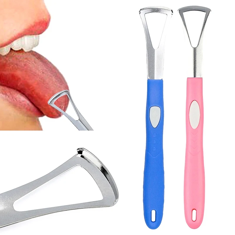 Stainless Steel Tongue Scraper Cleaner Oral Hygiene Toothbrush Tools