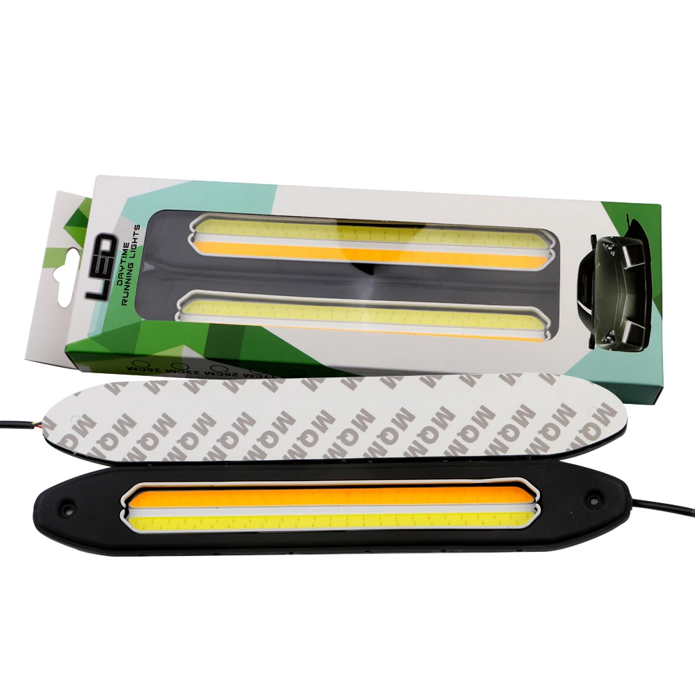 20PCS (10Pairs) 12V DRL COB 96SMD White 48SMD Yellow 48SMD Silica Car