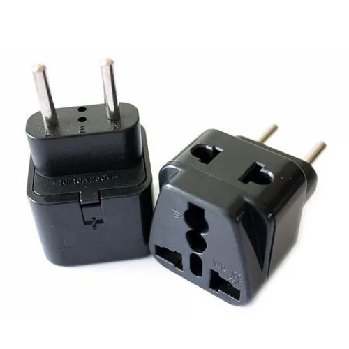 

Europe Power Plug Adapter Works in Russia, Turkey, Ethiopia, Korea, Monaco and More (Type C)