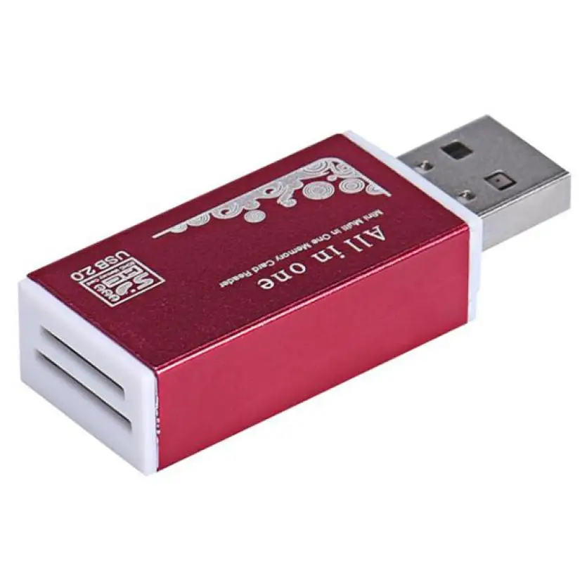 Универсальный Металл USB 2.0 мульти SD TF чтения карт памяти для PC компьютер мобильный телефон Высокое качество