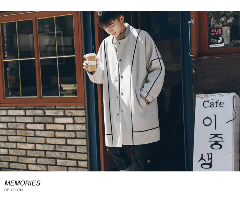 Warm Male Trench Coat Wool Liner Long Thick Fleece Jacket Men Fur Inside Parka Winter Jackets  (2)