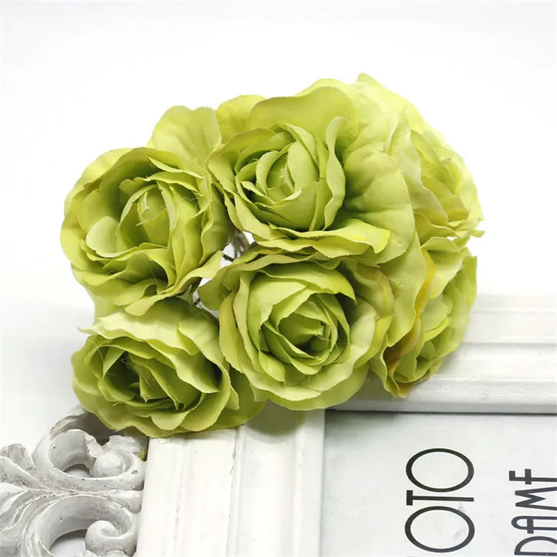 6pcs / lot new chrysanthemum daisy silk flower artificial flower high quality simulation handmade fabric wedding decoration DIY