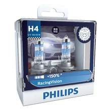 2X Philips H4 H7 9003 HB2 12V Racing Vision ксеноновый белый светильник, галогенный головной светильник, 150% ярче, автомобильная лампа, Оригинальная OEM Лампа RV