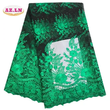 

African Lace Fabric 2019 High Quality Lace Black French Tulle Lace Fabric With Stones Party African Lace Material A9-B3