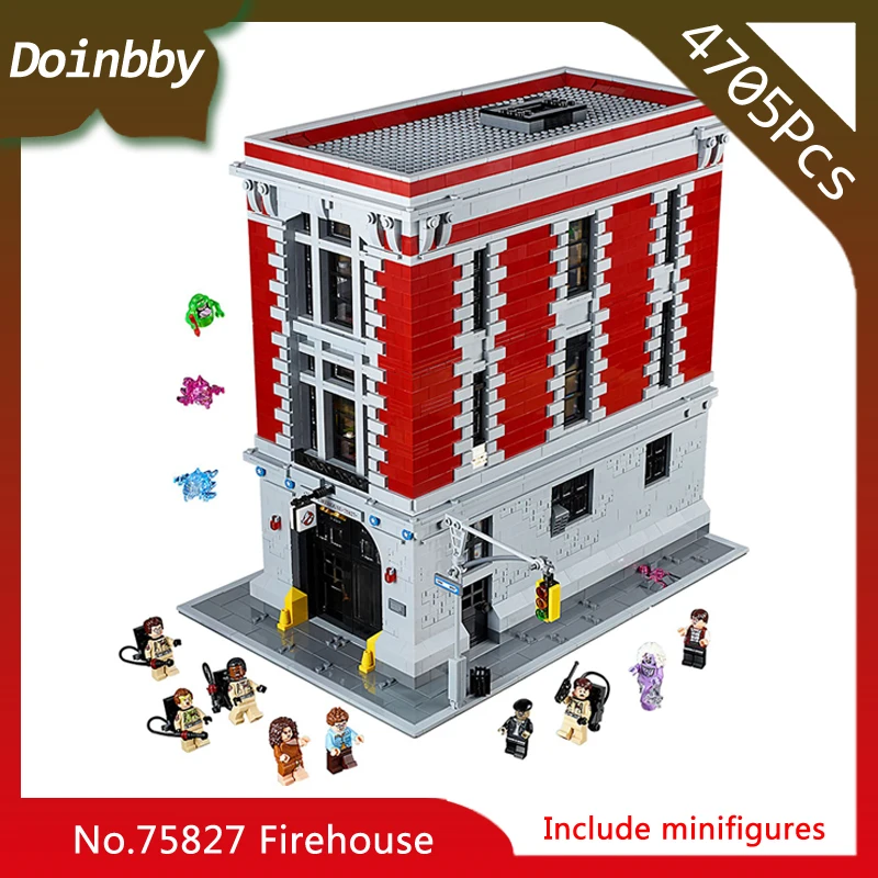 

In Stock 16001 Ghost busters Creator The Firehouse Headquarters 4705pcs Building Blocks Compatible with Legoings 75827