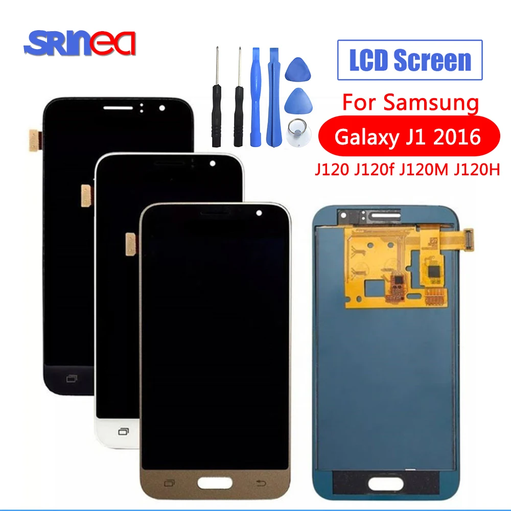 Pаспродажа SM J120FN F DS для Samsung Galaxy J1 2016 J120 ЖК дисплей сенсорный экран J120H J120FN J120F J120M экран регулировка яркости инструменты