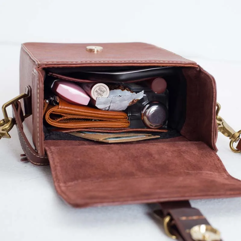 2018 new leather original manual shoulder bag simple retro art genuine leather Messenger bag