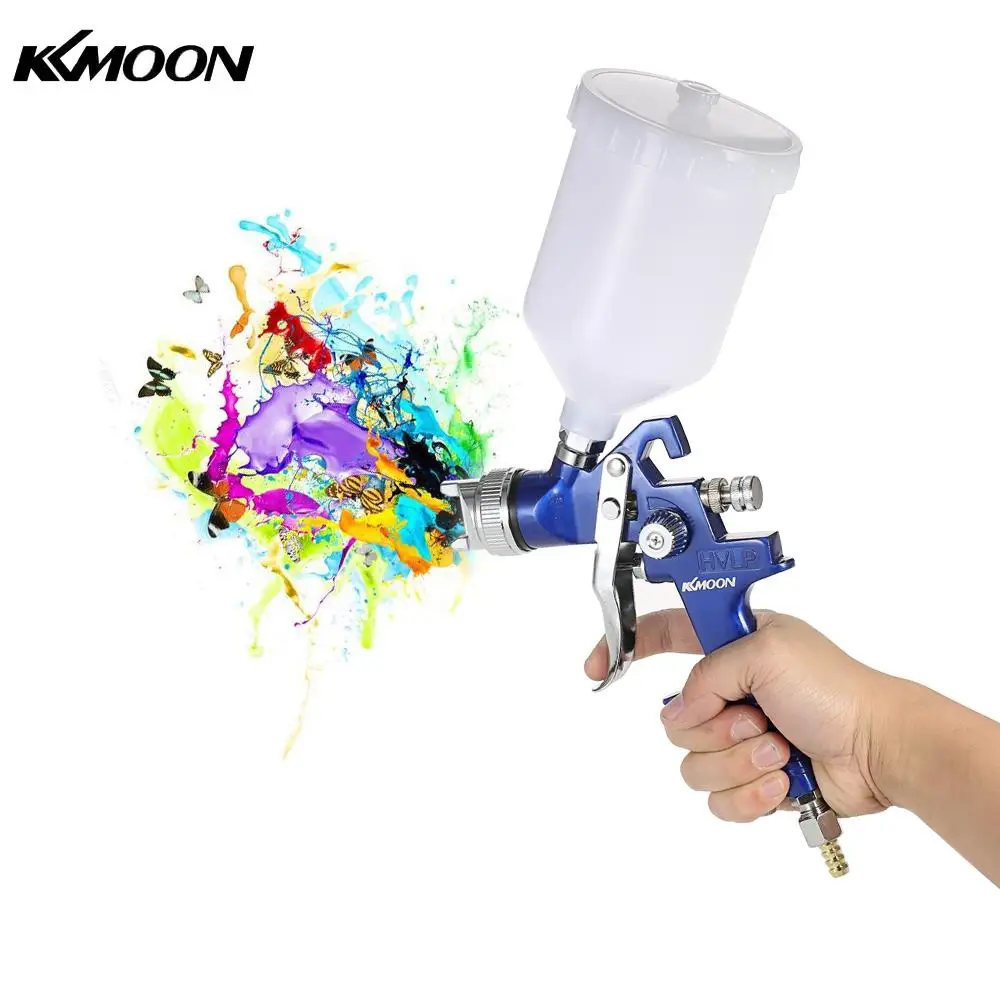KKmoon 1.4mm Mini HVLP Air Spray Gun Touch Up Paint Sprayer 600ml