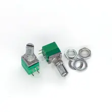 Rv097ns b5k b10k b20k b50k b100k 5k 10k 50k 100k com um interruptor eixo amplificador de áudio 5pin 15mm, potenciômetro de vedação