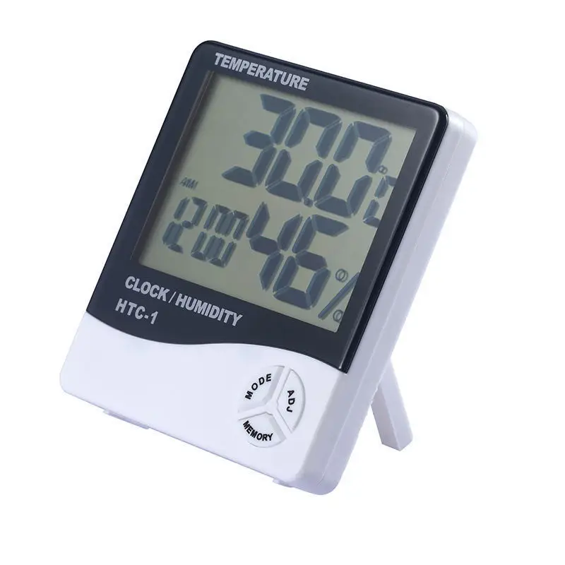 

Digital LCD Indoor Outdoor Room Electronic Temperature Humidity Meter Thermometer Hygrometer Weather Station Alarm Clock