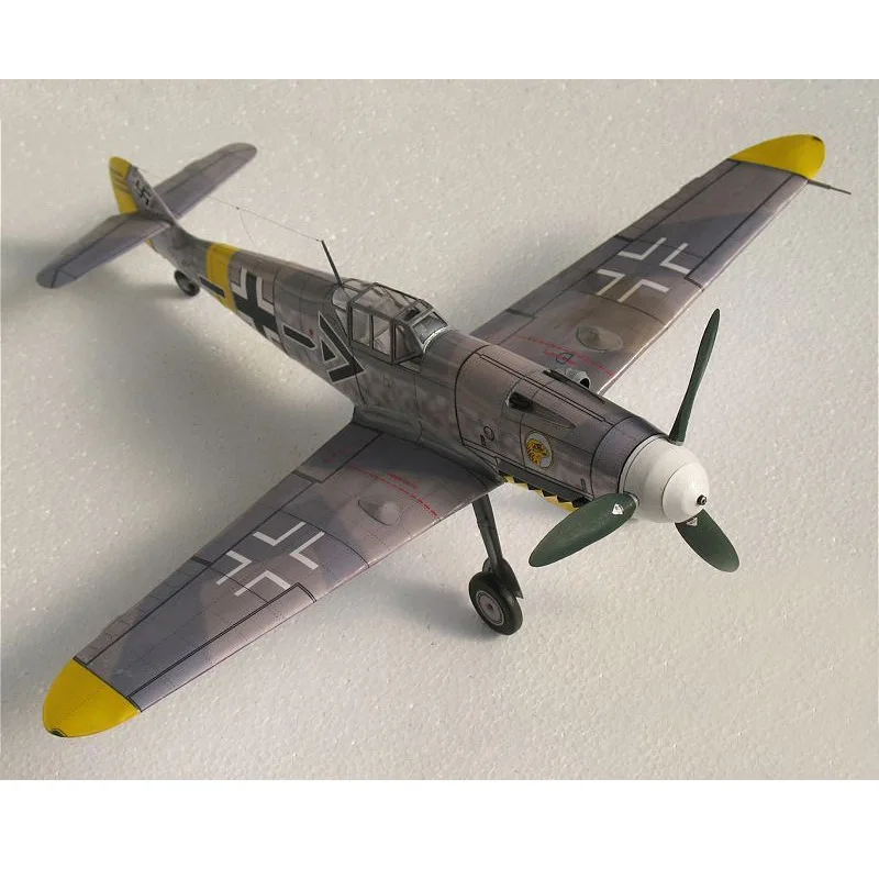 

DIY 1:32 German Fighter Messerschmitt Bf-109 G6 / G14 Paper Model 3D Diecast Airplane Scale Model Military Fan Hobby Collection