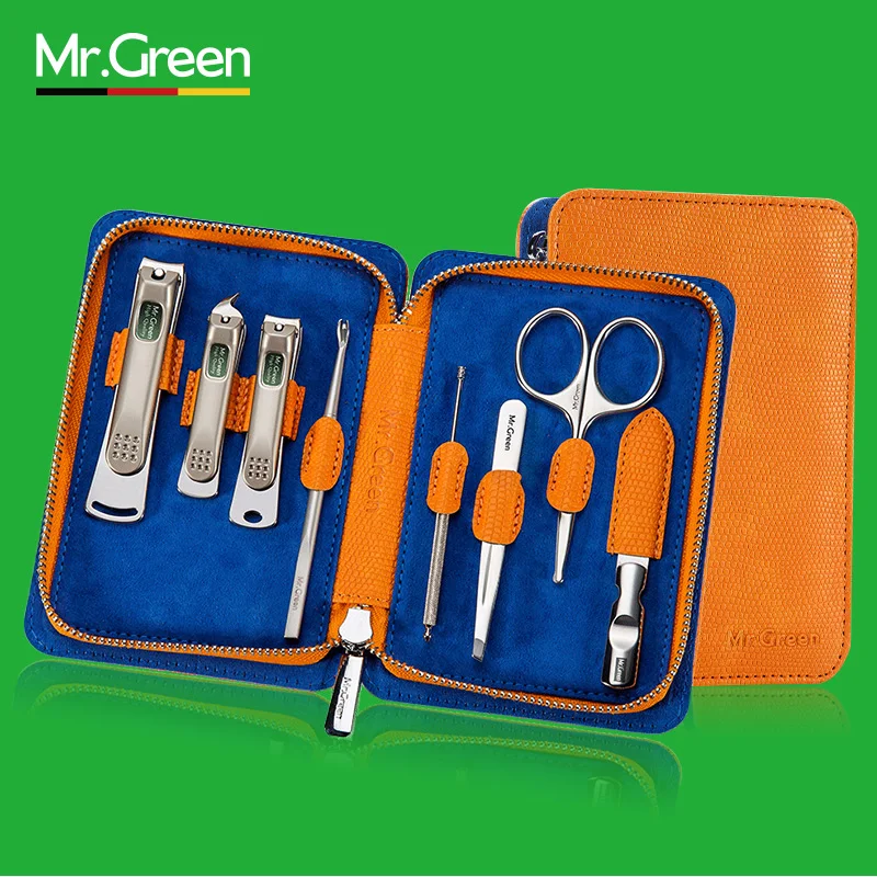MR.GREEN 8PCS/set Nail Art Manicure Tools Nails Clipper Scissors Tweezer Knife Manicure Sets MR.GREEN 8PCS/set Nail Art Manicure Tools Nails Clipper Scissors Tweezer Knife Manicure Sets