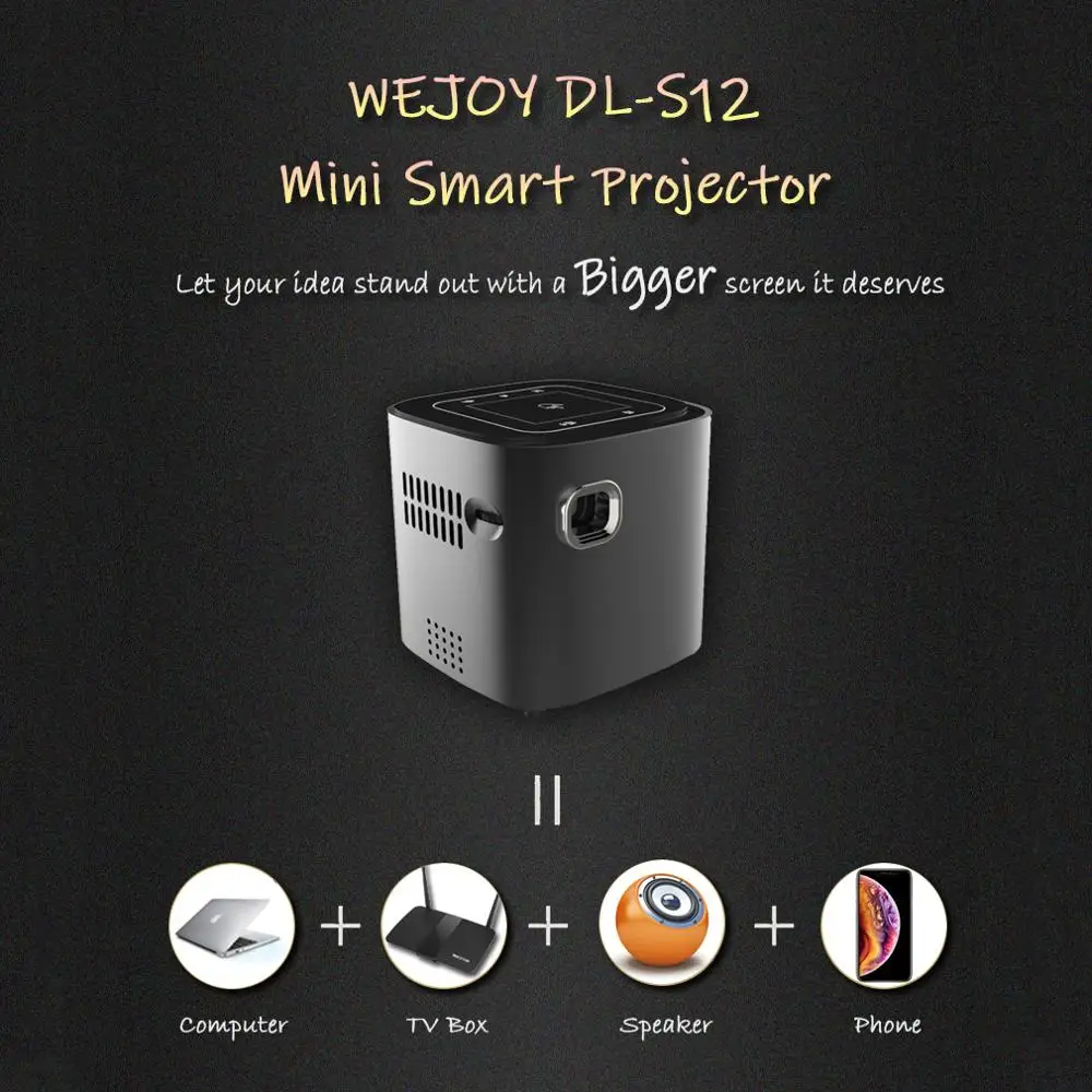 Most Buy Qo6cO Wejoy Mini Projecteur DL S12 Projecteur Full HD 4K projecteur мультикубик Android Téléphone Portable Poche Pico Projecteur проектор мини Most Buy Qo6cO Wejoy Mini Projecteur DL S12 Projecteur Full HD 4K projecteur мультикубик Android Téléphone Portable Poche Pico Projecteur проектор мини