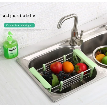 

Best Creativity Large Sink Dish Drainer Vegetable Fruit Drying Rack Washing Holder Organizer Tray Drain Basket Kitchen Tools