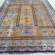 9'X12' 230 линия ручной работы Шелковый Восточный персидский ковер ручной работы шелковый ковер для украшения дома