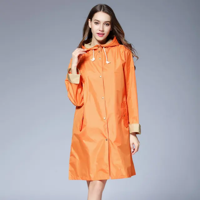 Fashion Men And Women Lightweight Poncho Waterproof Long Raincoat Femal Outdoor Rainwear Chubasqueros capa de chuva 3