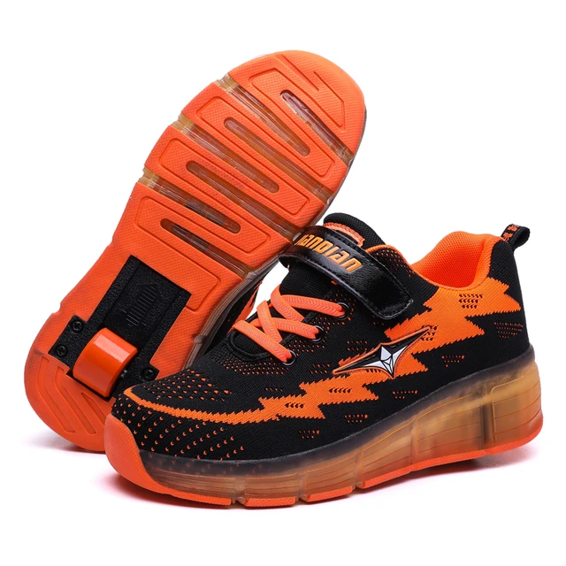 US $7.60 Children Heelys LED Light Sneakers One Wheel Boys Girls Roller Skate Casual Shoe Kids Girl Sport Sh