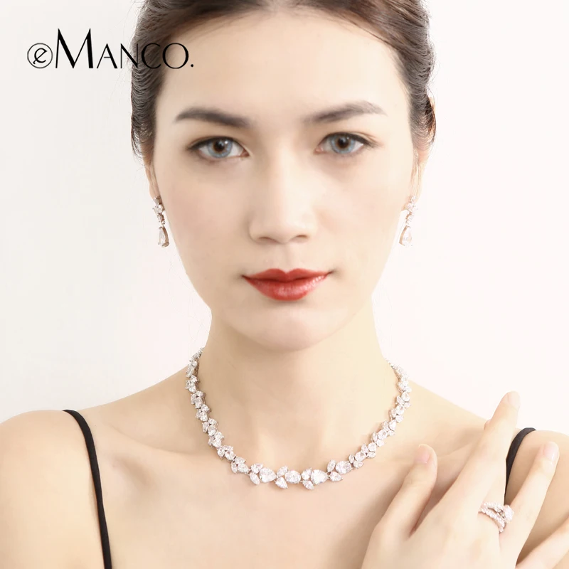 

Zircon clover customized statement necklace Can be extended eManco 2016 brand new fashion women accessories Wholesale TX00227