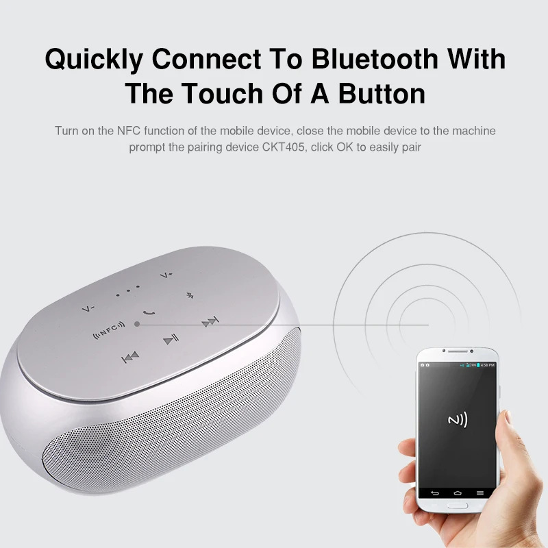 Беспроводная колонка NFC сенсорная Bluetooth Колонка для телефона с микрофоном