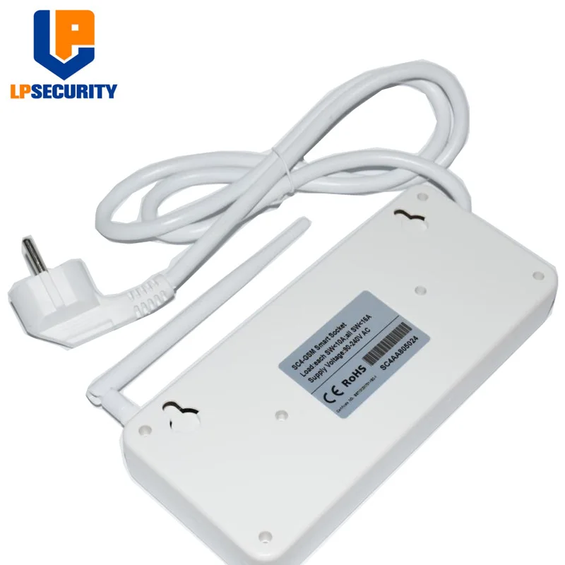 SC4 GSM SMS Wireless 4 Outlets Smart Switch Power Plug socket module controller y temperature sensor optional 10A