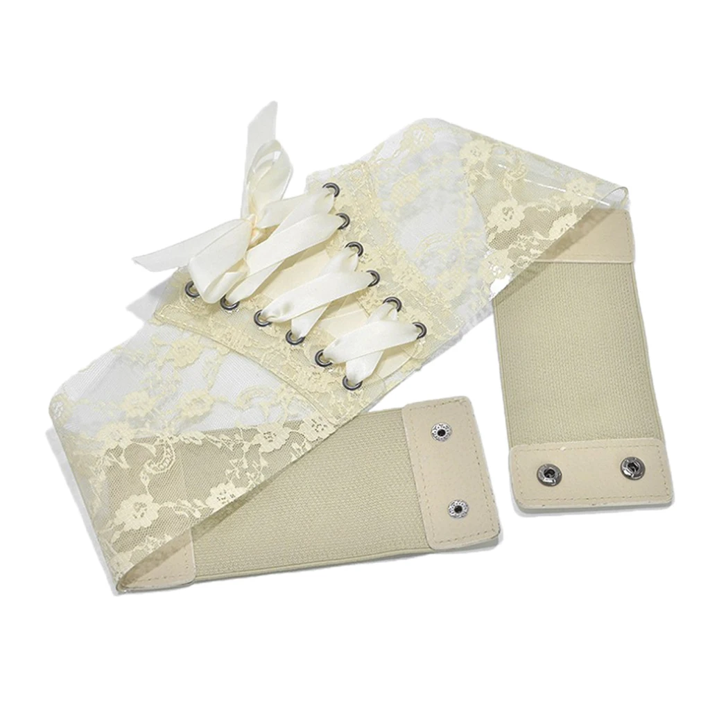 2019 New Black Beige Wide Corset Lace Belt Female Self Tie Obi Cinch Waistband Belts for Women Wedding Dress Decor Accessory