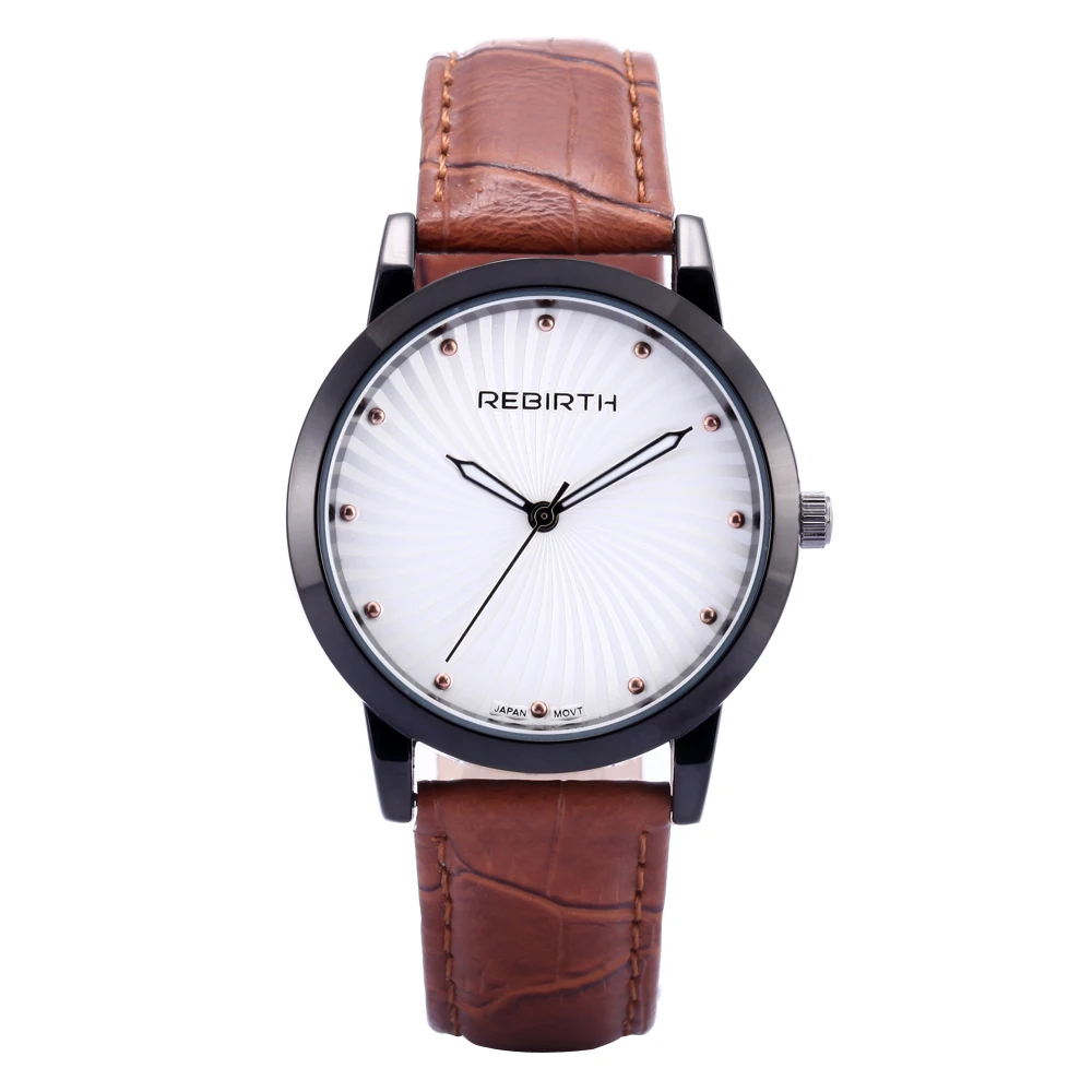 

New Rebirth Women Clock 2018 Fashion Casual bracelet watches business leather strap Femme relogio feminino horloges vrouwen gift