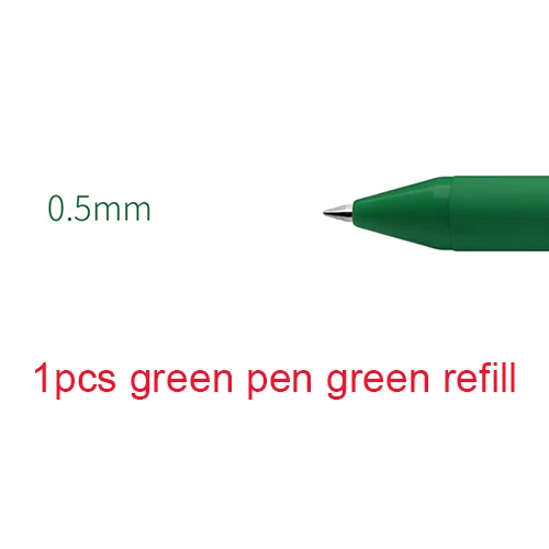 1pcs green refill Xiao mi KACO 0,5 мм роллер mi Signing P E N Gal чернила для гладкого письма прочные цветные заправки дополнительно 1 шт. в розницу - Цвет: 1pcs green refill