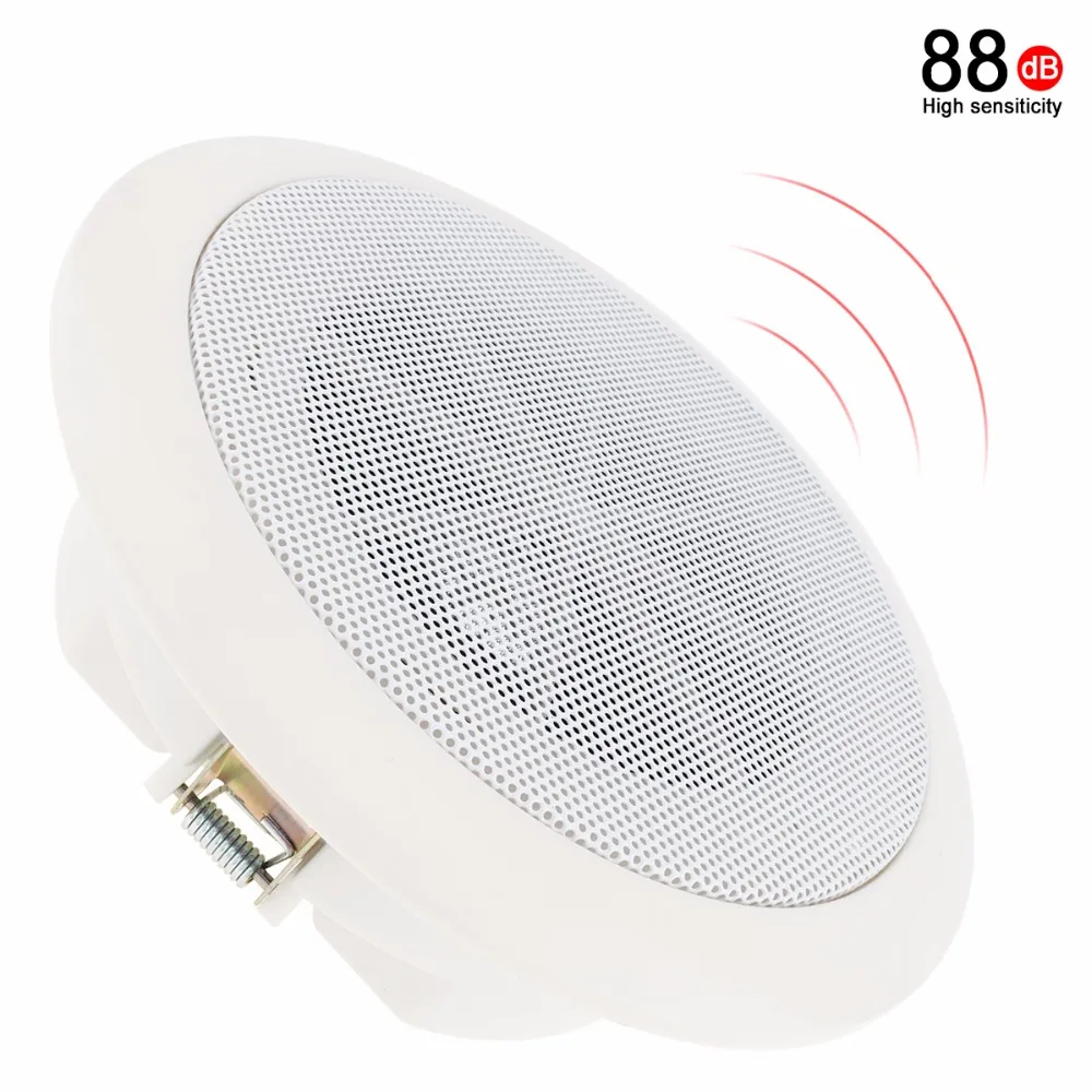 

ATC-801 Music Speaker 5 Inch 6W Fashion Public Broadcast Background Microphone Input USB MP3 Player Ceiling Speaker