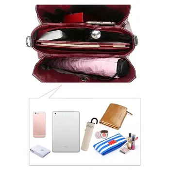 

Elegant Women Leather Handbag Purse Lady Fashion Shoulder Bag Luxury Women Satchel Messenger Top Handle Bags Tote 2018 New