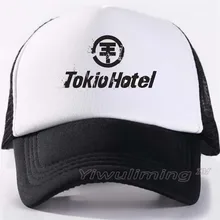 Новая летняя кепка-бейсболка Tokio Hotel Открытая Летняя обувь черного цвета для взрослых Прохладный Бейсбол сетка Кепка-бейсболка шапка для Для мужчин Регулируемая