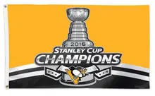 Pittsburgh Penguins 2016 Stanley Cup Chaimpion Flag 150X90CM NHL 3X5FT Banner 100D Polyester flag grommets 009, free shipping