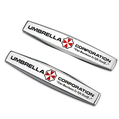 

3D Metal Resident Evil Umbrella Corporation Biohazard Side Badge Emblem Sticker Car Styling Auto Motorcycle Chrome Logo Decals