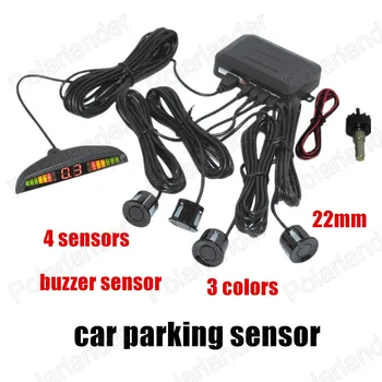 

Car auto vehicle LED Parking Sensor 22mm Auto Reverse Backup Radar Detector System Backlight Display 4 Sensors Wholesale