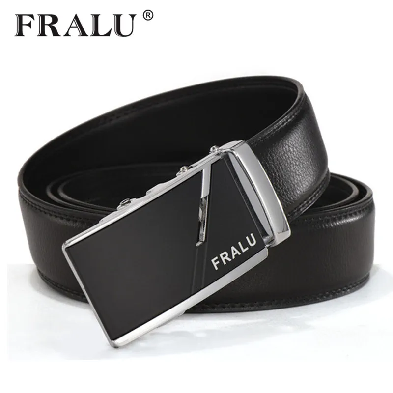

FRALU Hot sale fashion 100% cow genuine leather men belt luxury high quality automatic buckle belts for men free shipping