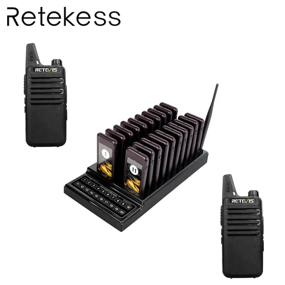 

RETEKESS Restaurant Pager Wireless Paging Queue System for customers walkie talkie for waiter restaurant service Equipment