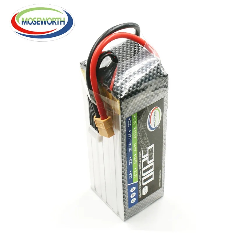 MOSEWORTH RC LiPo батарея 6S 5200mah 60C 22,2 V батареи LiPo 6S для RC модели Aircrft Квадрокоптер самолет вертолет беспилотный автомобиль 6S