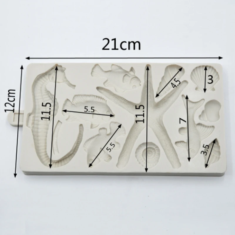 Морские аксессуары формы для помадки торта декоративные силиконовые формы Sugarcrafts д набор для выпечки с шоколадом инструменты для тортов Gumpaste Fimo игровое тесто