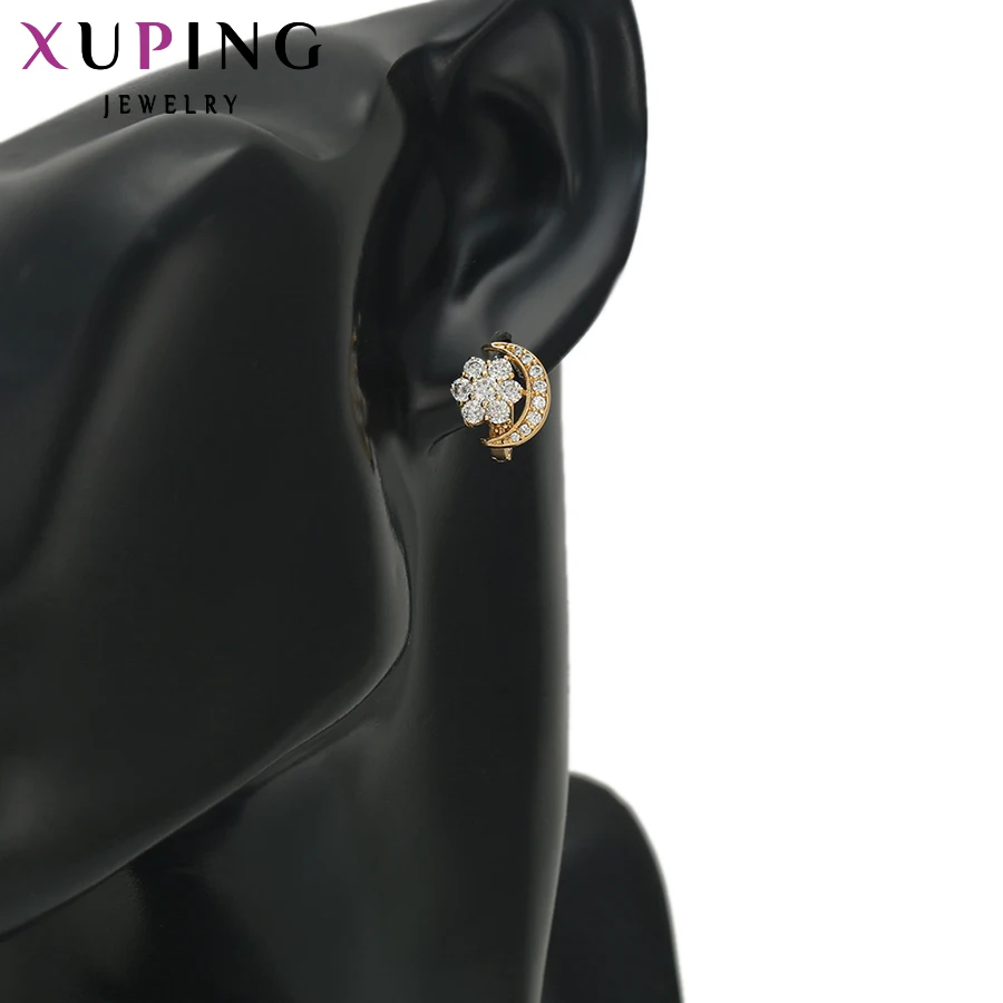 Xuping, модная Ювелирная серьга, позолоченные серьги-кольца, дизайн, высокое качество, для девушек, для помолвки, подарки, 90542